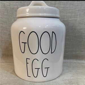 Rae Dunn chunky canister “Good Egg” great for Easter